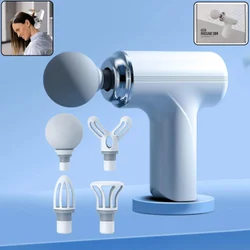 Electric Vibrating Massage Gun with Multiple Interchangeable Heads